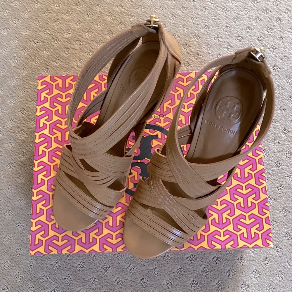 Tory Burch Royal Tan Heels